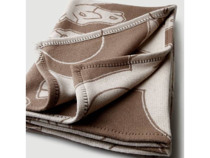 Couverture en laine jacquard cheval de dessin animé – Jeter chaud et épais pour la maison, les voyages et le camping. Châle ou couverture double face.
