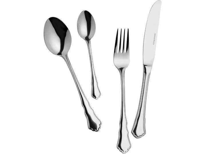 Besteck-Set MULEX Chippendale , silber (edelstahlfarben), 60 Stk., Chromnickelstahl 18/10, Essbesteck-Sets, ideal für besondere Anlässe