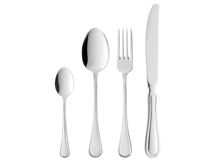 Gense Oxford Besteck Set 4 Personen, 16 Teiliges Besteckset, Essbesteck Set aus Glänzendem Stahl, Spülmaschinenfest, Skandinavisches Design