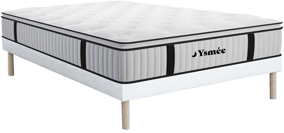 Dreamea American Dream set met bedbodem en pocketvering matras inclusief geïntegreerd dekmatras, 160 x 200 cm
