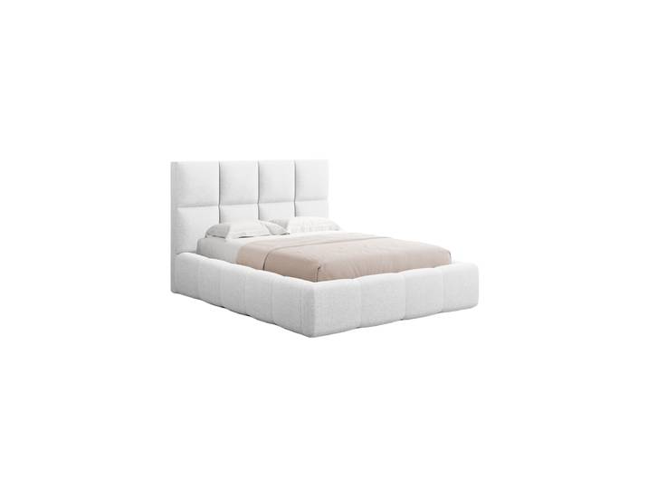 Design Polsterbett „Isa“ mit Ablagefach, Strukturstoff Hellgrau chosen by Bloomingloft