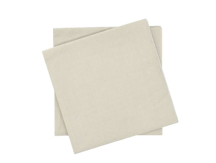 Scandi Essentials Plain serviette en papier Beige, lot de 20, 40x40 cm