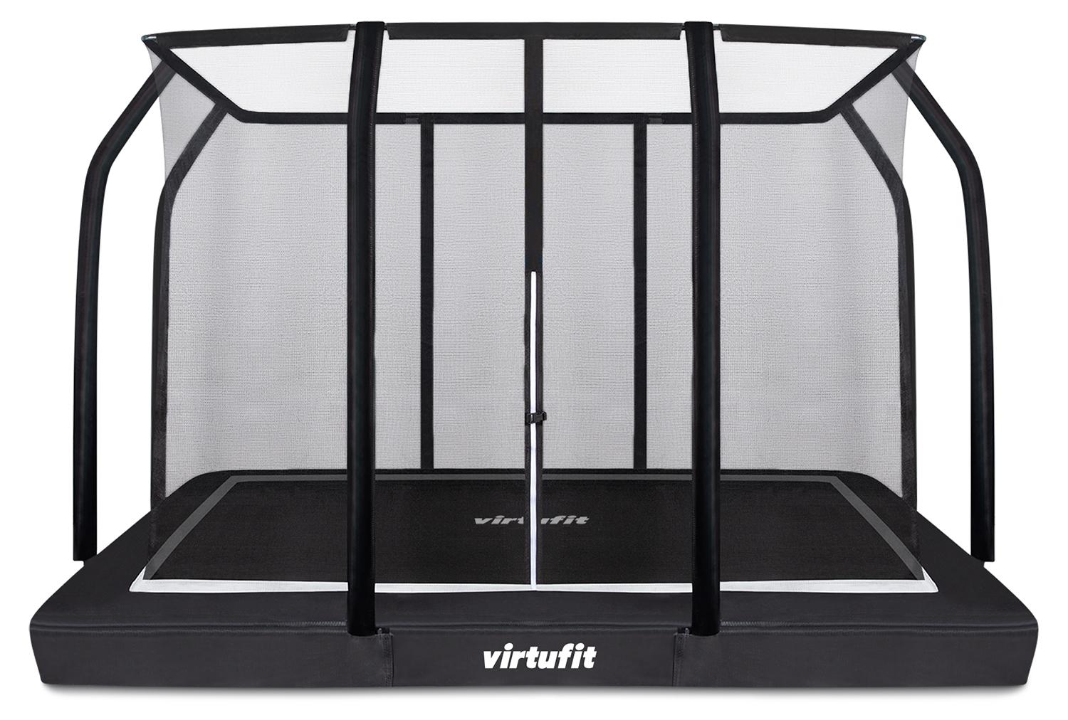 Premium-Bodentrampolin mit Sicherheitsnetz - rechteckig - 244 x 366 cm