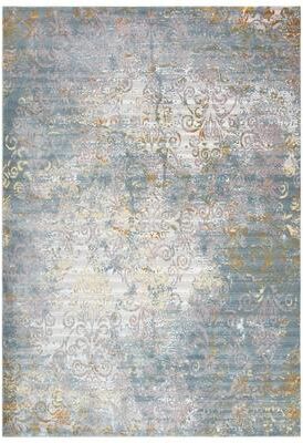 Alora Decor Morocco Collection Grey Broken Damask Rug