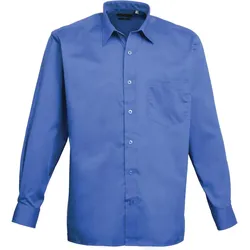 Premier Workwear Herren Popeline Hemd langarm PR200 royal 42 (16H)