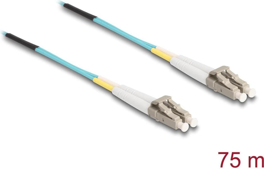 Delock glasvezelkabel LC duplex naar LC duplex multimode OM3 75 meter