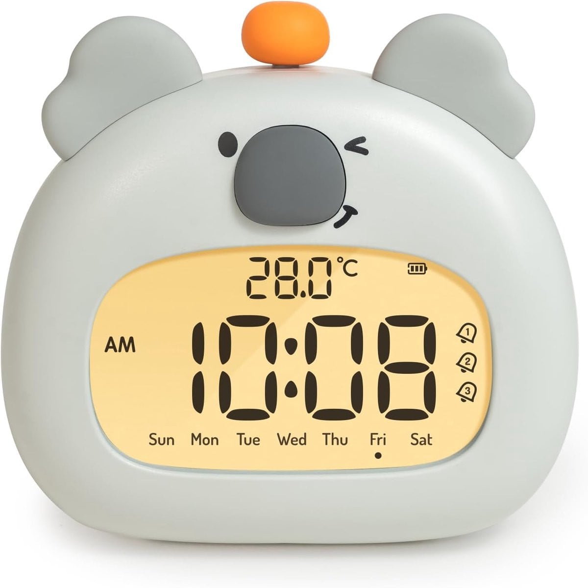 Thijox IHALO Koala Kinderwekker met Nachtlampje - Digitale LED Wekker met Datum, Tijd en Temperatuur