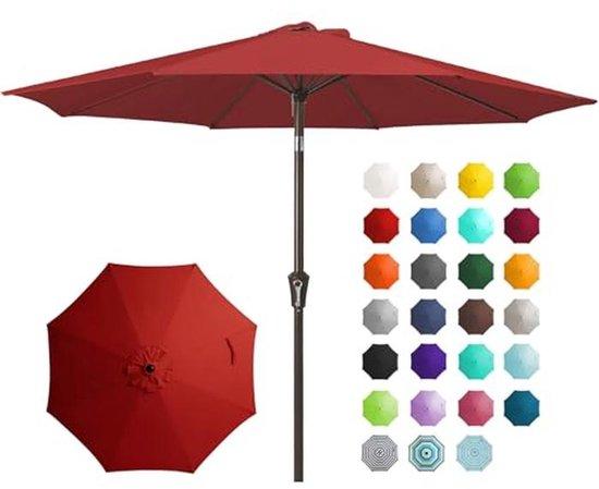 Famanu Terrassenschirm 2,8 m mit Kippknopf und Schwenkmechanismus - UV-Schutz, wasserabweisend und stabile Streben