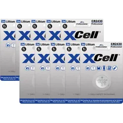 10x XCell CR2430 Lithium-Knopfzelle 3V – 1er Blister