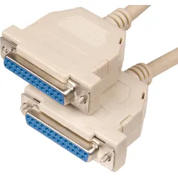 AK 407 - D-SUB Kabel, 1:1, 25-pol., Buchse/Buchse, 1,8m