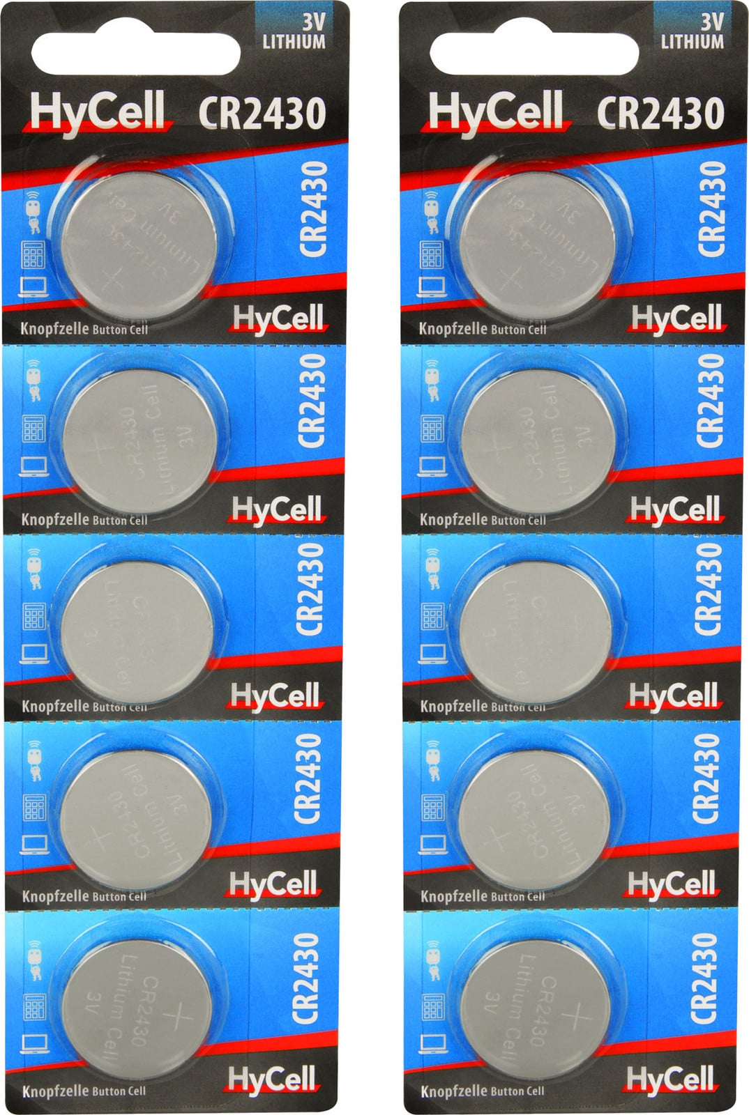HyCell 10-pack lithium knoopcellen CR2430, 3V