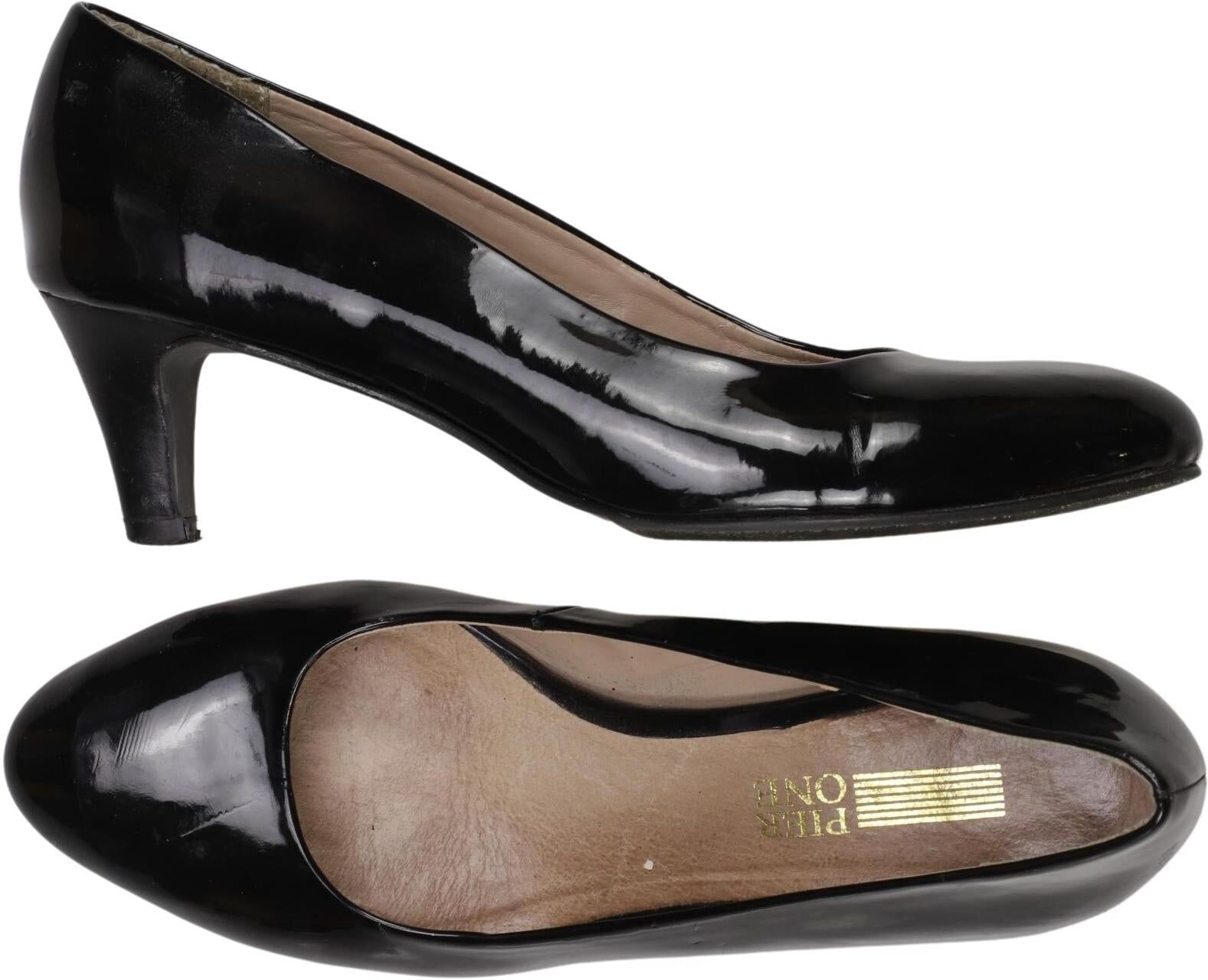 pier one Damen Pumps, Schwarz, Gr. EU 37, Kunstleder - Second Hand