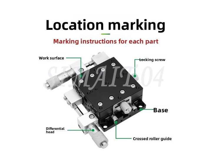 Plate-forme de déplacement d'axe XY manuel, table coulissante croisée, réglage optique de fin, établi de précision pour applications d'ingénierie-LY