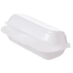 500x Hot Dog Box 210 x 90 x 58 mm Polystyrol (PS) weiß