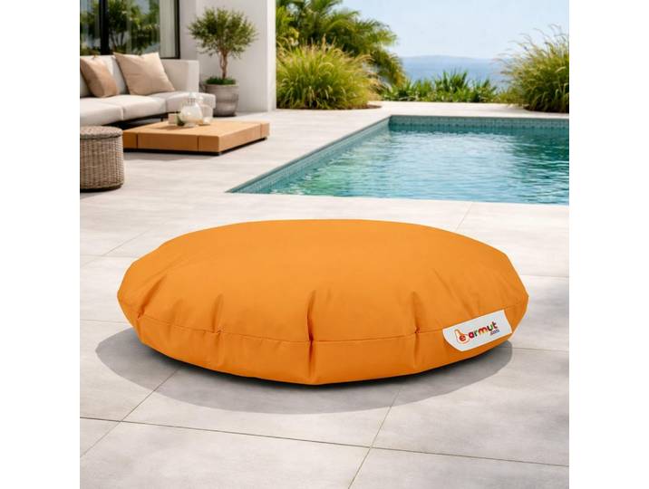 Pouf d'extérieur imperméable en polyester ARTA - Orange