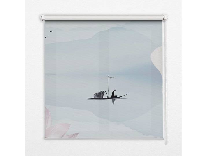 INNENROLLO - Fensterrollo - Rollo - 60x40 cm - Ein Fischer auf einem Boot
