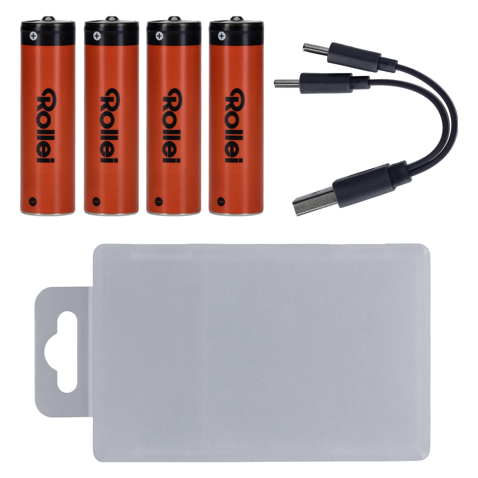 Rollei USB-C Li-Ion Akkus (wiederaufladbar) - 4er-Pack (4 Stk., AA, 1332 mAh) (20094)