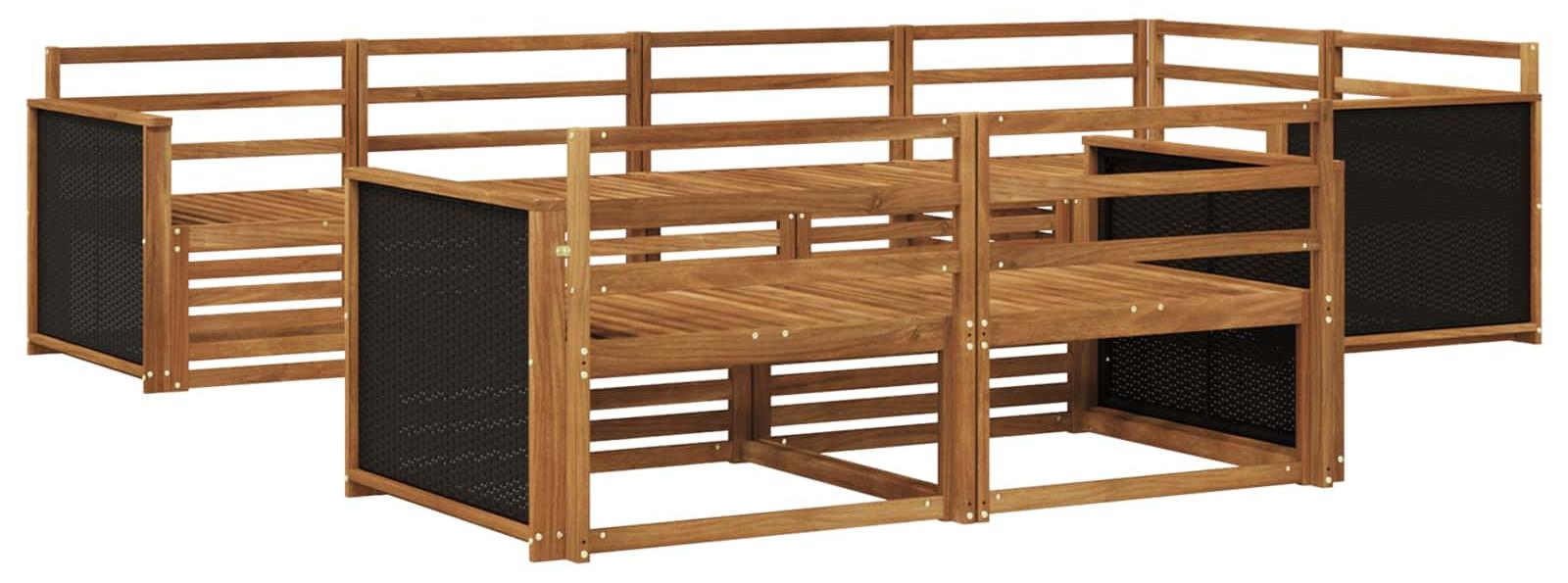 Outdoor-Sofagarnitur 7 pcs Natur