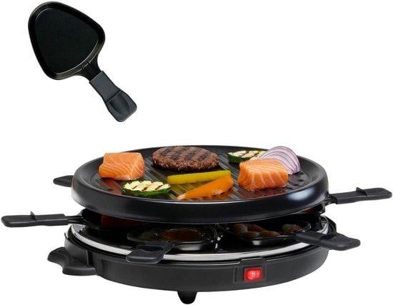 Alpina Farben Raclette Grill Gourmetset voor 8 personen - Zwart
