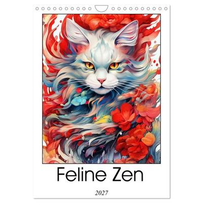Feline Zen (Wall Calendar 2027 DIN A4 portrait), CALVENDO 12 Month Wall Calendar