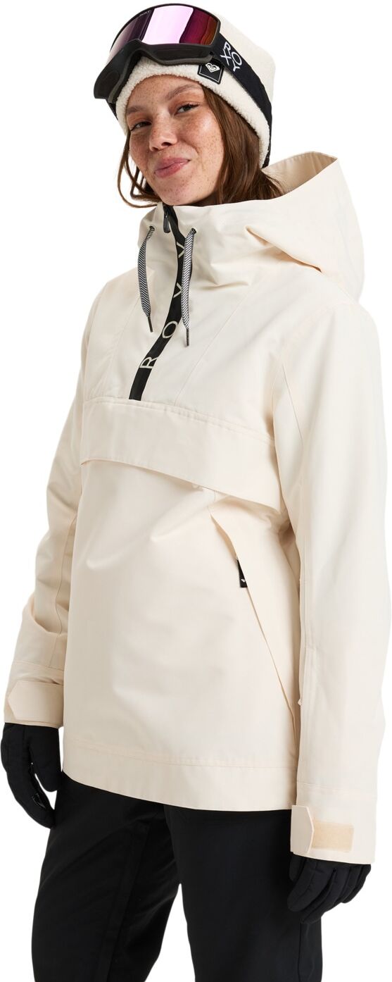 Snowboardjacke ROXY "Shelter", Damen, Gr. M, beige (buttercream), Obermaterial: 100% Polyester., Jacken Snowboardjacke buttercream M