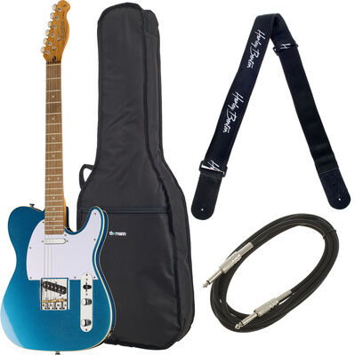 Harley Benton TE-62DB LPB Bundle Lake Placid Blue Hochglanz