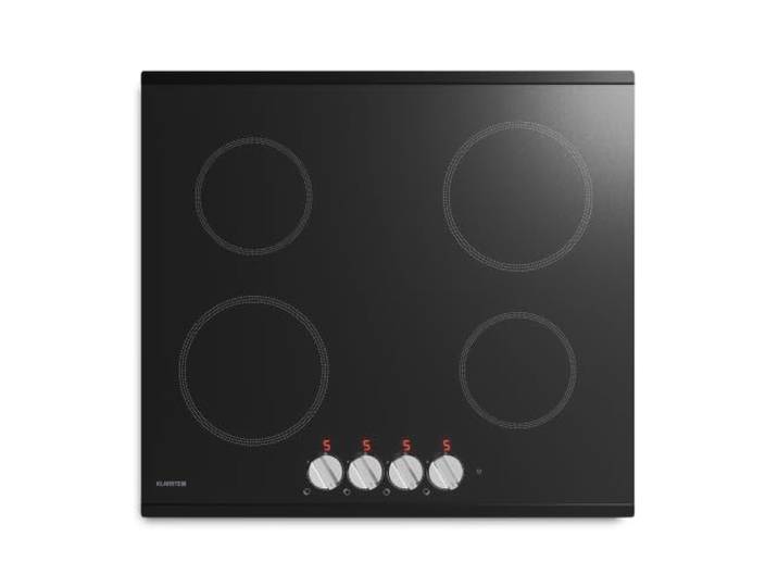 Klarstein Kochheld Plaque Induction 4 Feux - 60cm\, 7200W Boost\, Verre Mat\, Commande Rotative\, Indicateur Chaleur Résiduelle\, Détection Casseroles\, Sécurité Surchauffe