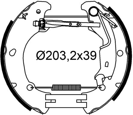 Valeo Bremsbackensatz 554991 Hinterachse