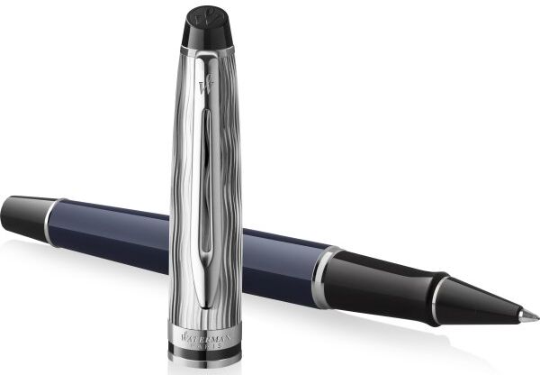Waterman Expert Metal & Blue Ct Rollerball   F