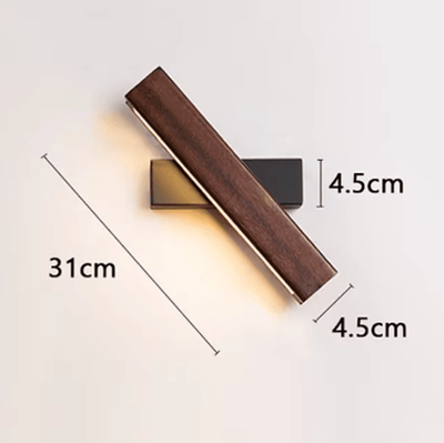Inspire Curations Nordic Wooden Adjustable LED Reading Wall Lamp b 31cm No Switch warm White (2700 3500k)