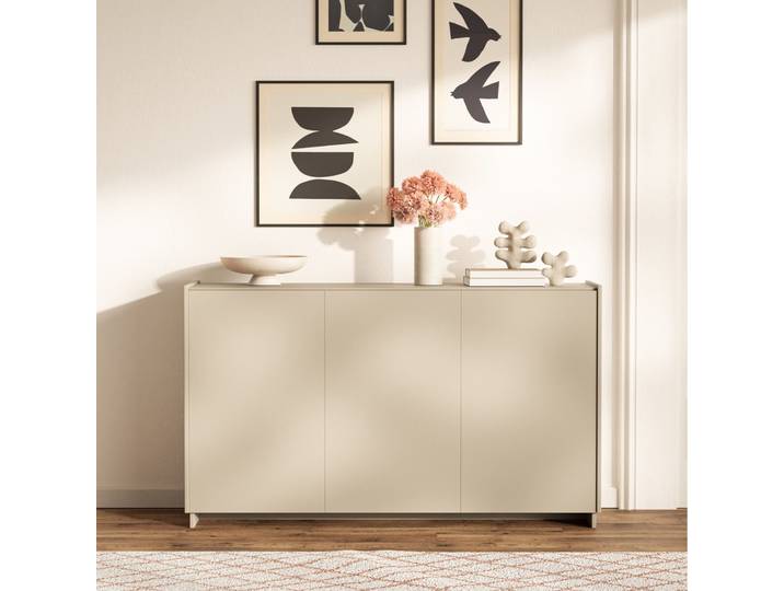 Drehtür-Kommode Magro 153 cm Kaschmir