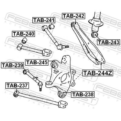 FEBEST Lagerung, Lenker TAB-245 oben für TOYOTA
