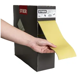 Stier, Schleifmittel, Schleifpapier auf Schaumunterlage P320 115 x 92mm 25m (P320)