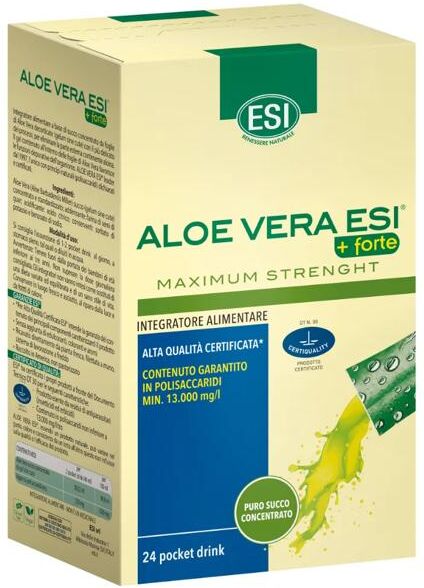 Esi Aloe Vera Succo + Forte Integratore Depurativo 24 Pocket Drink