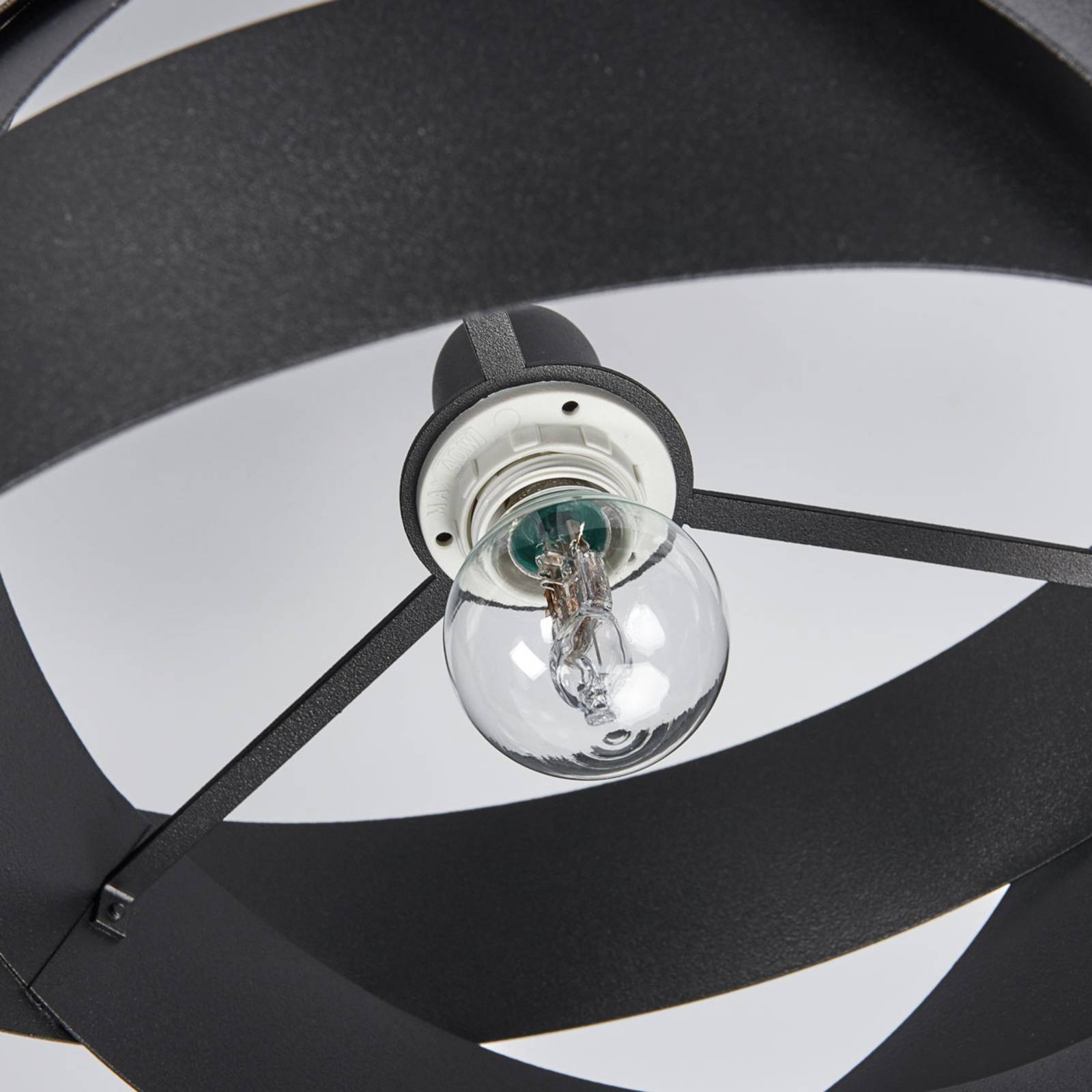 Ceiling Light Tornado Domiluce, dimmable, Black, Living / Dining Room, metal, Modern, Ceiling Light