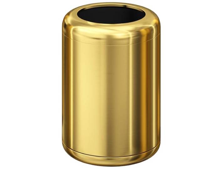 LEASYLIFE 10L/2.6 Gallone Messing Mülleimer, Gold Badezimmer Mülleimer, große Öffnung Edelstahl Mülleimer für Bad, Schlafzimmer, Hotel, Arbeitszimmer, RV (golden)