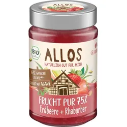 Allos Frucht Pur Erdbeere + Rhabarber bio 200g