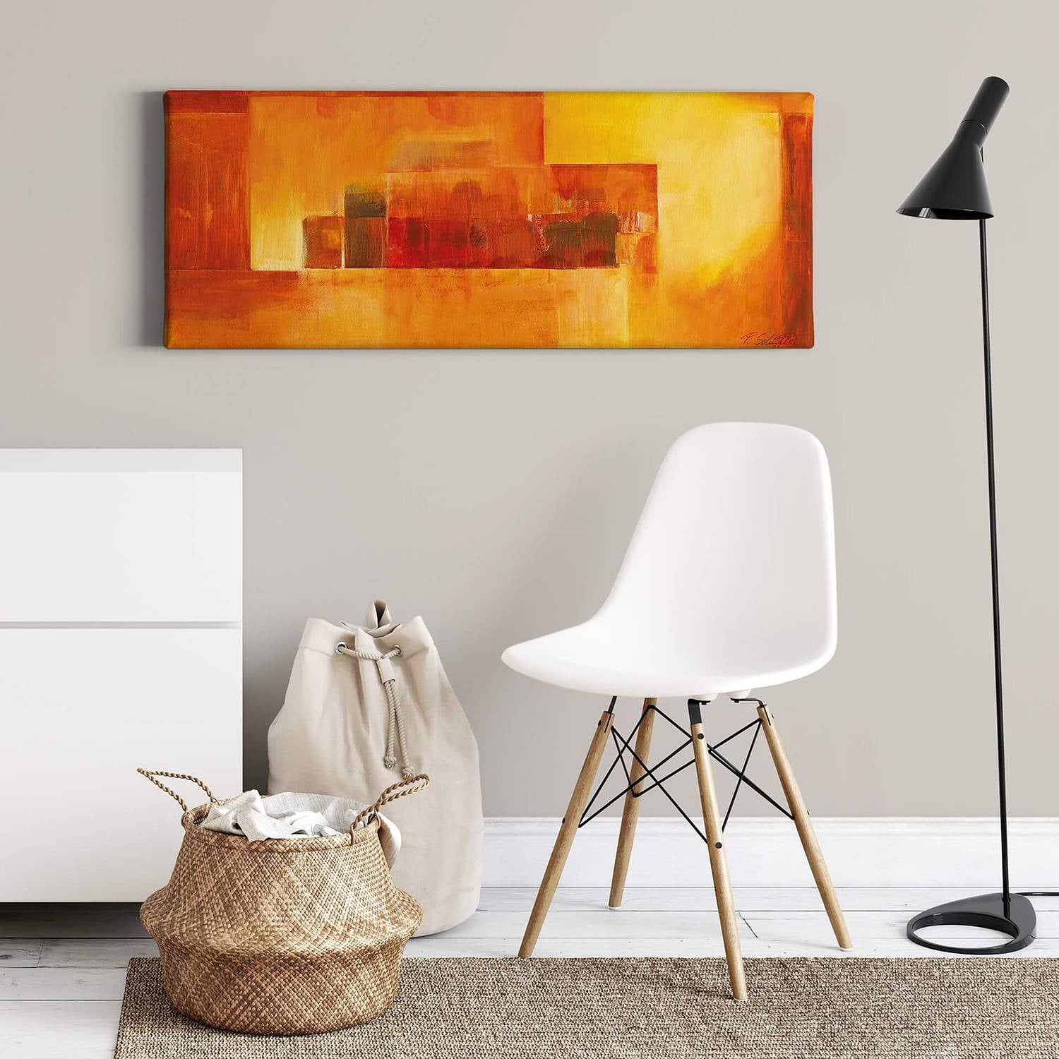 home24 Indian Summer wanddecoratie, oranje, 100 x 40 cm