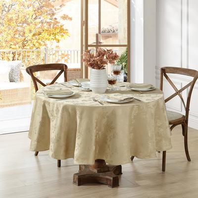 Threadmade Elegant Woven Leaves Jacquard Damask Tablecloth