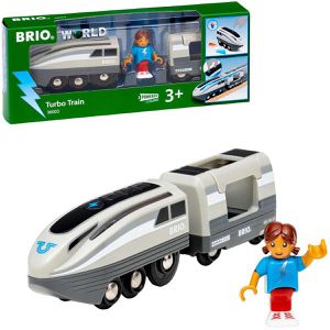 BRIO Spielzeugeisenbahn 36003 Turbo-Zug, aus Kunststoff, batteriebetrieben