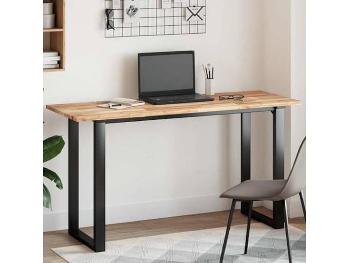 PTUGUOF Tischplatte Rechteckig 160x50x2 cm Massivholz Akazie Unbehandelte Oberfläche, Vielseitig für Esstisch, Bistrotisch, Couchtisch, Pflegeleicht