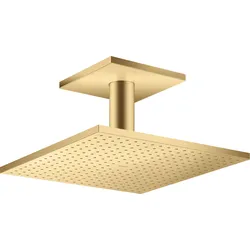 hansgrohe AXOR ShowerSolutions Kopfbrause 300/300 2-jet, Deckenanschluss, 35320250, Farbe: Brushed Gold Optic