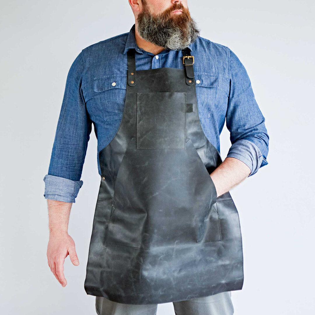 Paper High Solid Colour Leather Grilling Black Adult