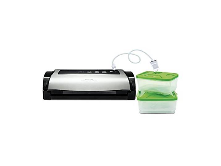 Tefal Vacupack Plus Versiegelung Vakuumierer mit 2 FRISCHHALTEDOSEN,