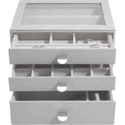 Stackers Schmuckkästchen classic Steingrau mit 3 Schubladen