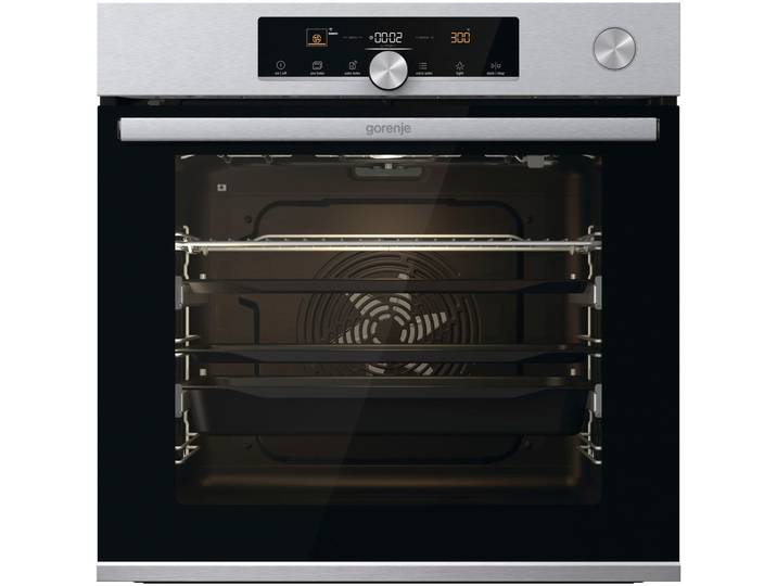 GORENJE Pyrolyse Backofen BPSA 6747 , Energieeffizienz: A+, silber (silberfarben), B:59,5cm H:59,5cm T:56,4cm, Backöfen, Pyrolyse, 2fach Teleskopauszug, Wassertank für Dampf, AirFry-Funktion, Pyrolyse Backofen