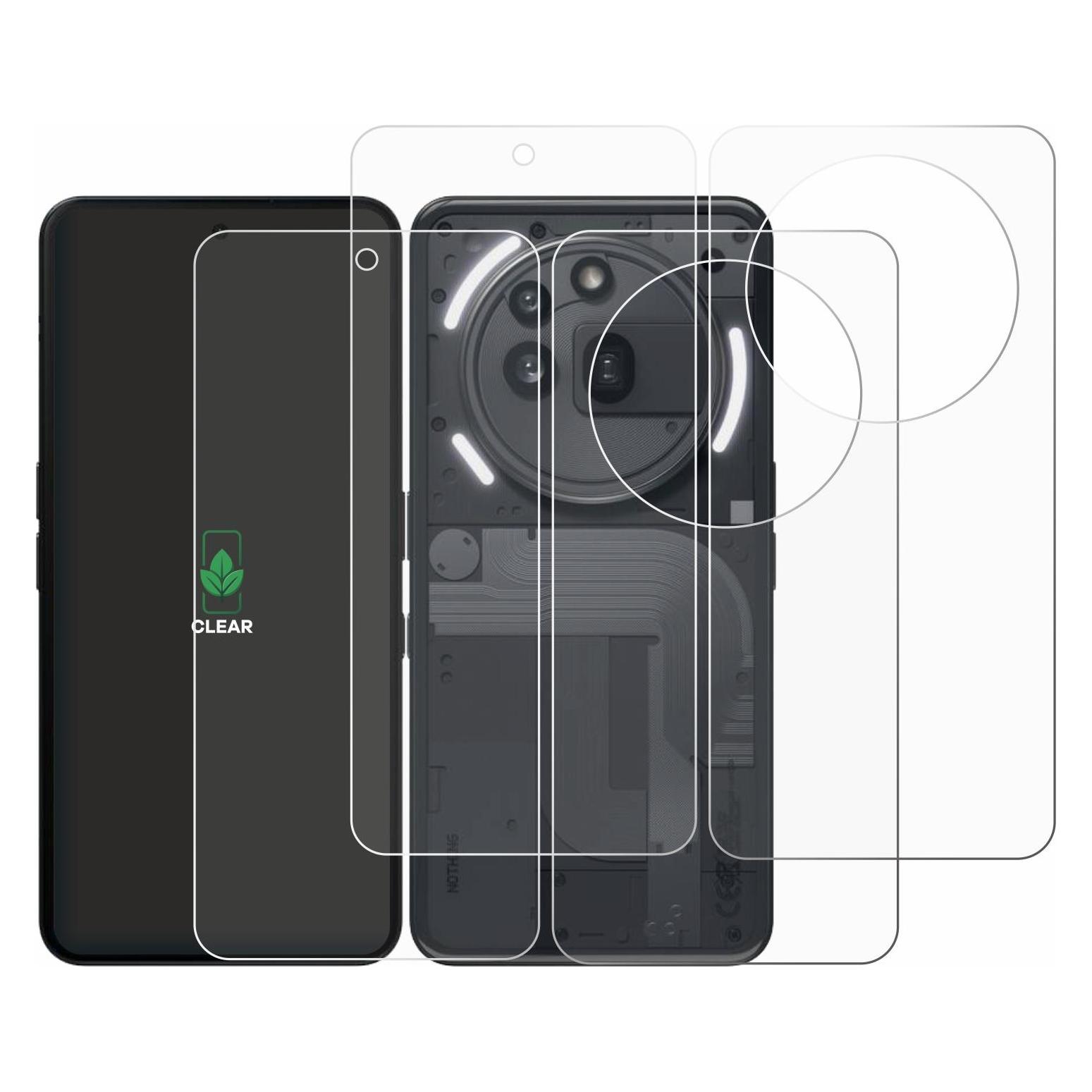 ScreenLeaf Schutzfolie für Nothing Phone (3a) Pro (Display+Rückseite) Displayschutz Display Schutz Folie Klar T (Nothing Phone (3a) Pro) (6158696)