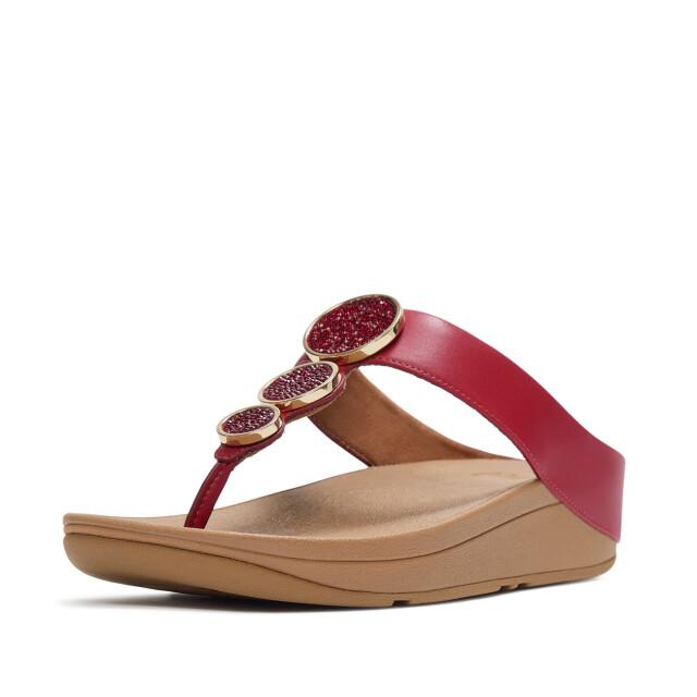 FitFlop Halo bead-circle metallic toe-post sandals