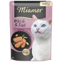 Miamor Pâté & Filet mit Ente | 10x 85g Katzenfutter nass