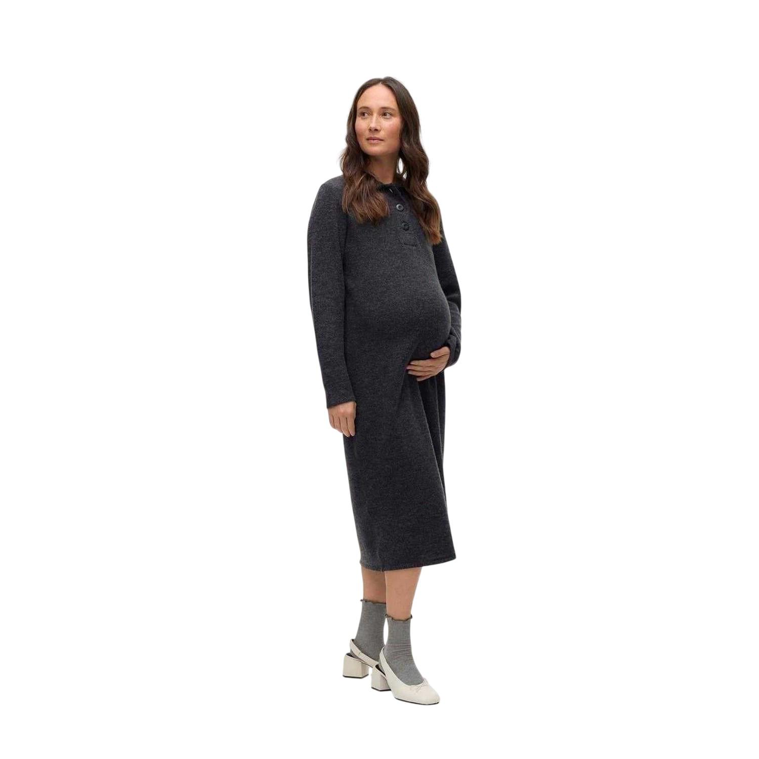 Mamalicious Dames/Dames Vmmebba Zwangerschap Sweater Jurk (Obsidiaanzwart)